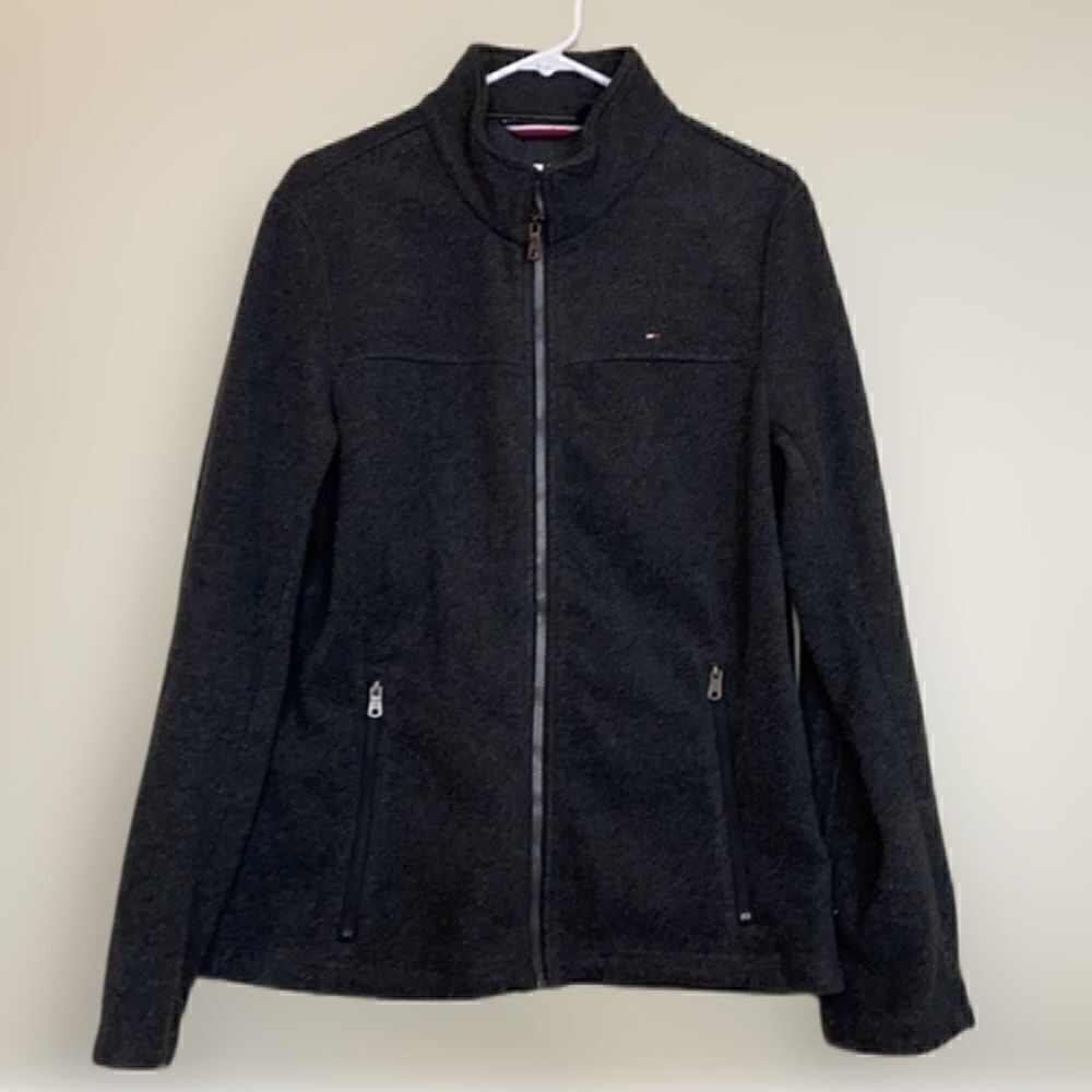 Tommy Hilfiger Men’s Charcoal Gray Full Zip Up Fleece (Size: Small)